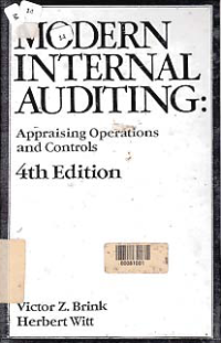 MODERN INTERNAL AUDITING: Appraising Operations And Controls