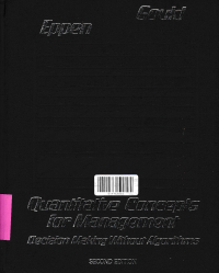 QUANTITATIVE CONCEPTS FOR MANAGEMENT