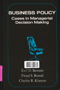 Image of BUSINESS POLICY : Cases in Managerial Decision Making