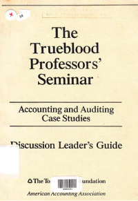 THE TRUEBLOOD PROFESSORS SEMINAR