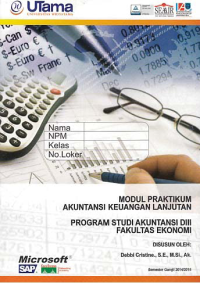 Image of MODUL PRAKTIKUM AKUNTANSI KEUANGAN LANJUTAN + Buku Kerja (D3-Ak)