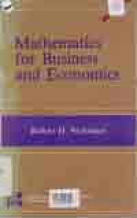 MATHEMATICS FOR BUSINESS AND ECONOMICS