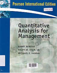 QUANTITATIVE ANALYSIS FOR MANAGEMENT