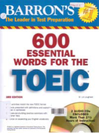 Image of 600 (SIX HUNDRED THOUSAND) ESSENTIAL WORDS FOR THE TOEIC + CD