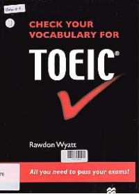 Image of CHECK YOUR VOCABULARY FOR TOEIC
