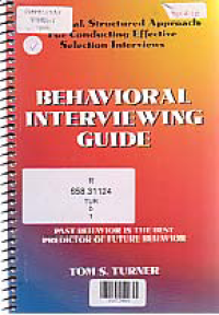 Image of BEHAVIORAL INTERVIEWING GUIDE