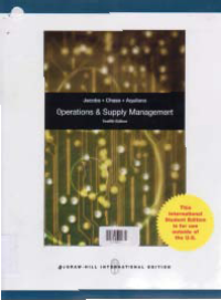 Image of OPERATIONS AND SUPPLY MANAGEMENT + CD