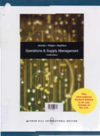 OPERATIONS AND SUPPLY MANAGEMENT + CD