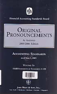 Image of ORIGINAL PRONOUNCEMENTS AS AMENDED 2005/2006