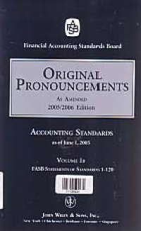 ORIGINAL PRONOUNCEMENTS AS AMENDED 2005/2006