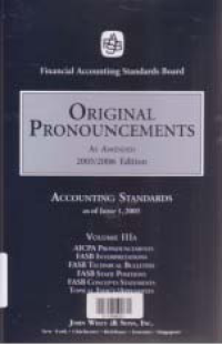 Image of ORIGINAL PRONOUNCEMENTS AS AMENDED 2005/2006 EDITION