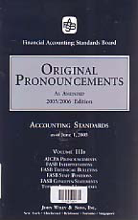 Image of ORIGINAL PRONOUNCEMENTS AS AMENDED 2005/2006 EDITION