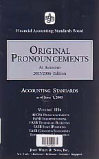 ORIGINAL PRONOUNCEMENTS AS AMENDED 2005/2006 EDITION