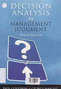 Image of DECISION ANALYSIS FOR MANAGEMENT JUDGMENT