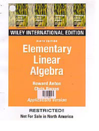 Image of ELEMENTARY LINEAR ALGEBRA; Applications Version