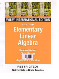 ELEMENTARY LINEAR ALGEBRA; Applications Version