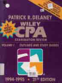 Image of CPA EXAMINATION REVIEW; Volume 1 Outlines and Study Guides