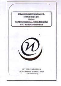 UNDANG-UNDANG REPUBLIK INDONESIA NOMOR 33 TAHUN 2004 TENTANG PERIMBANGAN KEUANGAN ANTARA PEMERINTAH PUSAT DAN PEMERINTAHAN DAERAH