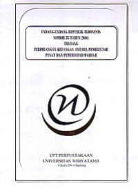 Image of UNDANG-UNDANG REPUBLIK INDONESIA NOMOR 33 TAHUN 2004 TENTANG PERIMBANGAN KEUANGAN ANTARA PEMERINTAH PUSAT DAN PEMERINTAHAN DAERAH