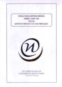 Image of UNDANG-UNDANG REPUBLIK INDONESIA NOMOR 6 TAHUN 1983 TENTANG KETENTUAN UMUM DAN TATA CARA PERPAJAKAN
