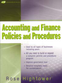 Image of ACCOUNTING AND FINANCE POLICIES AND PROCEDURES