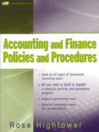 ACCOUNTING AND FINANCE POLICIES AND PROCEDURES