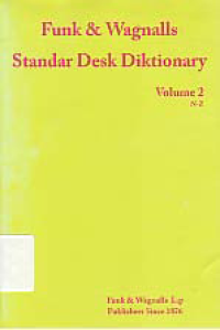 FUNK & WAGNALLS STANDARD DESK DICTIONARY (Volume 2, N-Z)