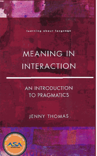 Image of MEANING IN INTERACTION; An Introduction to Pragmatics