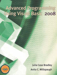 Image of ADVANCED PROGRAMMING USING VISUAL BASIC 2008