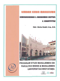 Image of MODUL PRAKTEK KEWIRAUSAHAAN I; Manajemen Inovasi dan Kreativitas (D3-Mn)