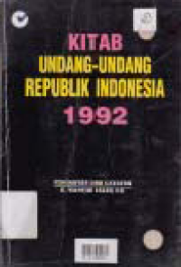 KITAB UNDANG-UNDANG REPUBLIK INDONESIA 1992