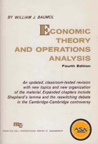 ECONOMIC THEORY AND OPERATIONS ANALYSIS