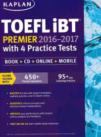 Image of TOEFL IBT; Premier 2016-2017 with 4 Practice Tests + CD