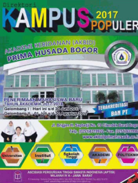 Image of DIREKTORI KAMPUS POPULER PERGURUAN TINGGI SWASTA INDONESIA (APTISI) WILAYAH IV A-JAWA BARAT 2017