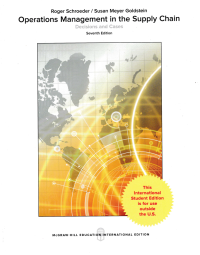 Image of OPERATIONS MANAGEMENT IN THE SUPPLY CHAIN; Decisions and Cases