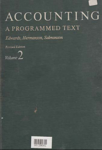Image of ACCOUNTING; A Programed Text (Volume 2)
