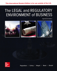 THE LEGAL AND REGULATORY ENVIRONMENT OF BUSINESS