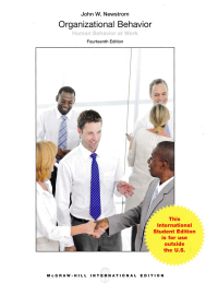 Image of ORGANIZATIONAL BEHAVIOR; Human Behavior at Work