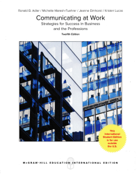 Image of COMMUNICATING AT WORK: Strategies for Success in Business and the Professions