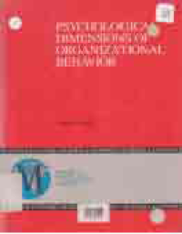 Image of PSYCHOLOGICAL DIMENSIONS OF ORGANIZATIONAL BEHAVIOR