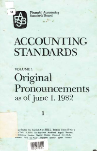 Image of ACCOUNTING STANDARDS; Volume 1 Original Pronouncements as of June 1, 1982 (Book 1)
