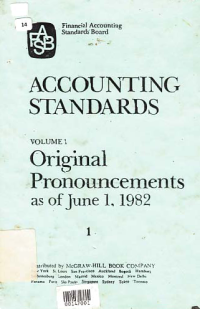 ACCOUNTING STANDARDS; Volume 1 Original Pronouncements as of June 1, 1982 (Book 1)