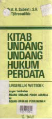 Image of KITAB UNDANG-UNDANG HUKUM PERDATA