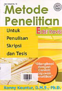 Image of METODE PENELITIAN UNTUK PENULISAN SKRIPSI DAN TESIS