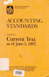 Image of ACCOUNTING STANDARDS; Volume Current Text as of June 1, 1982 (Book 1)