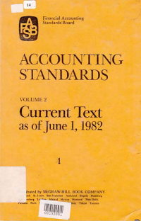 ACCOUNTING STANDARDS; Volume Current Text as of June 1, 1982 (Book 1)