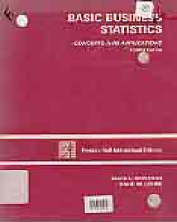Image of BASIC BUSINESS STATISTICS CONCEPTS AND APPLICTION