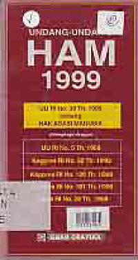 UNDANG-UNDANG HAM 1999; UU RI NO. 39 TH.1999 TENTANG HAK ASASI MANUSIA