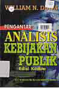 Image of PENGANTAR ANALISIS KEBIJAKAN PUBLIK