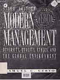 MODERN MANAGEMENT; DIVERSITY, QUALITY, ETHICS AND THE GLOBAL ENVIRONMENT